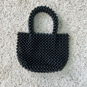 Black Beaded Bag